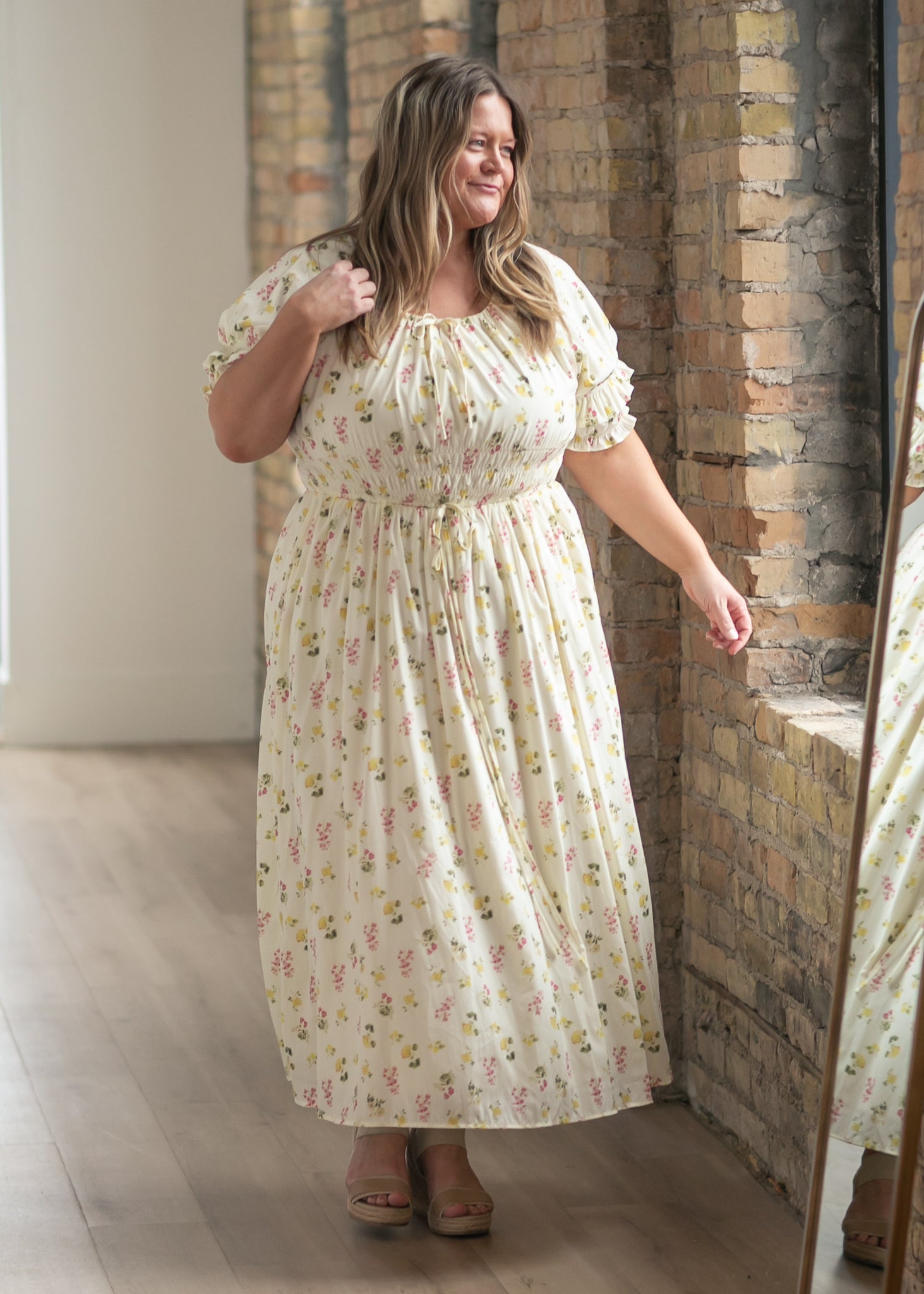 Celine Puff Sleeve Floral Maxi Dress IC Dresses