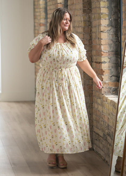 Celine Puff Sleeve Floral Maxi Dress IC Dresses