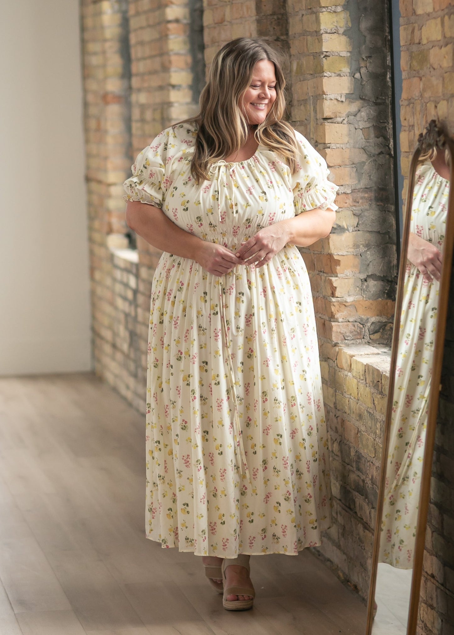 Celine Puff Sleeve Floral Maxi Dress IC Dresses