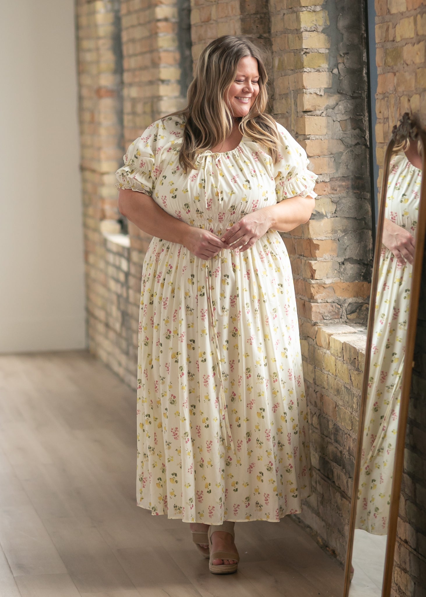 Celine Puff Sleeve Floral Maxi Dress IC Dresses