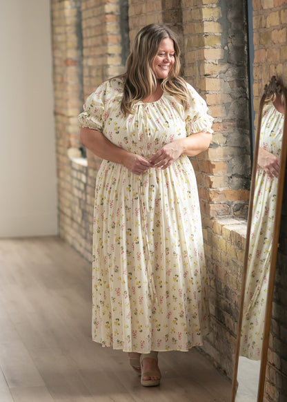 Celine Puff Sleeve Floral Maxi Dress IC Dresses