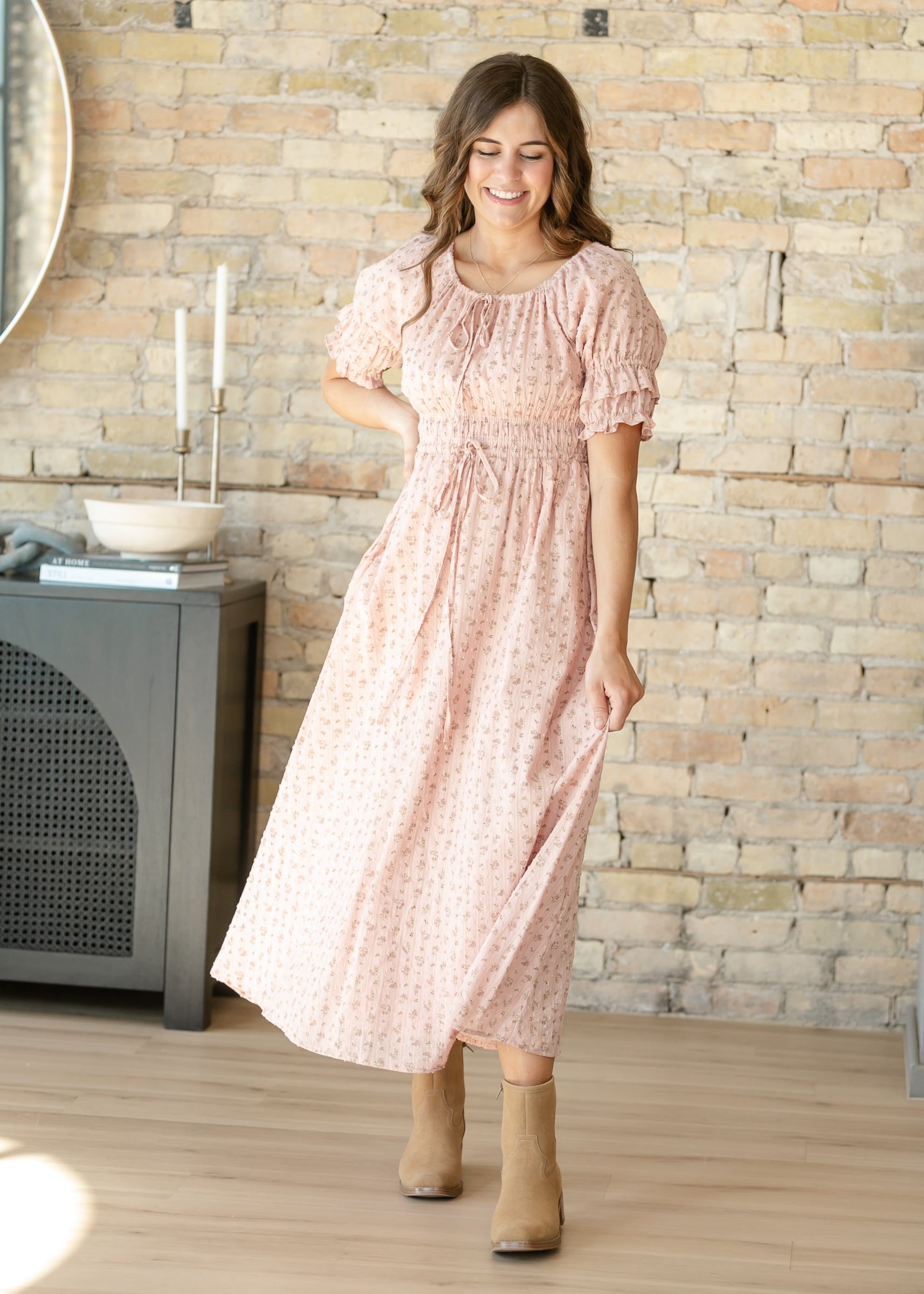 pink floral puff sleeve maxi dress Plus Size Pink Floral Square Neck Puff Sleeve Ruffle Maxi Dress Formal Affair Boutique