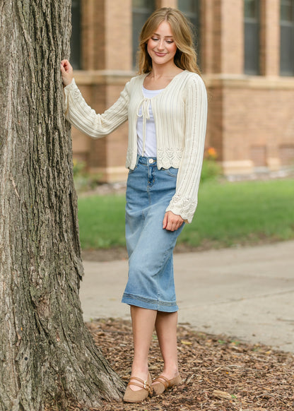 Chamomile Front Tie Cardigan FF Tops