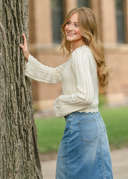 Chamomile Front Tie Cardigan FF Tops