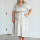 Champagne Foil Wrap Midi Dress Dresses