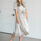 Champagne Foil Wrap Midi Dress Dresses