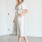 Champagne Foil Wrap Midi Dress Dresses