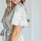 Champagne Foil Wrap Midi Dress Dresses