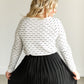 Checkerboard Texture Crewneck Sweater FF Tops