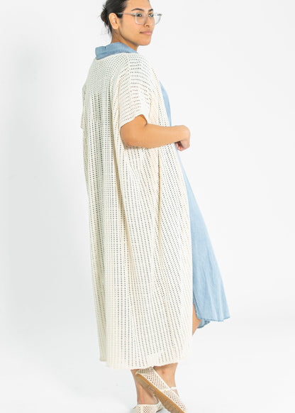 Cheese Board Short Sleeve Long Kimono FF Layering Essentials