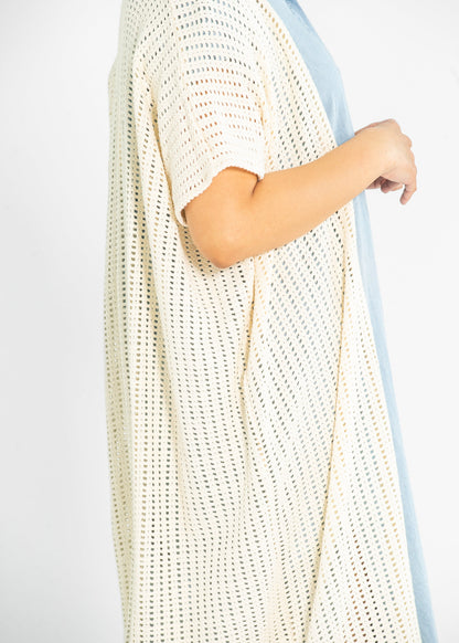 Cheese Board Short Sleeve Long Kimono FF Layering Essentials