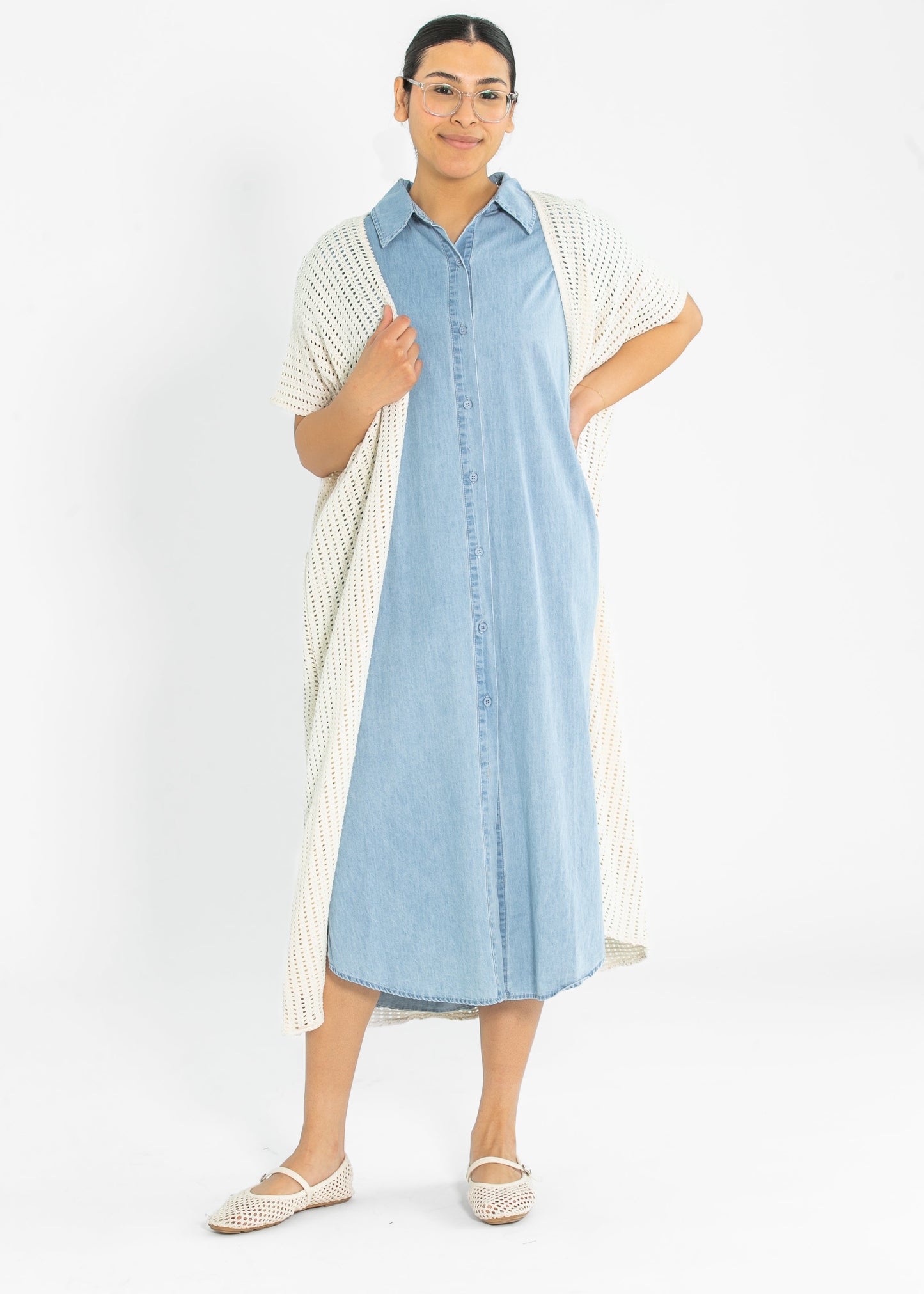 Cheese Board Short Sleeve Long Kimono FF Layering Essentials
