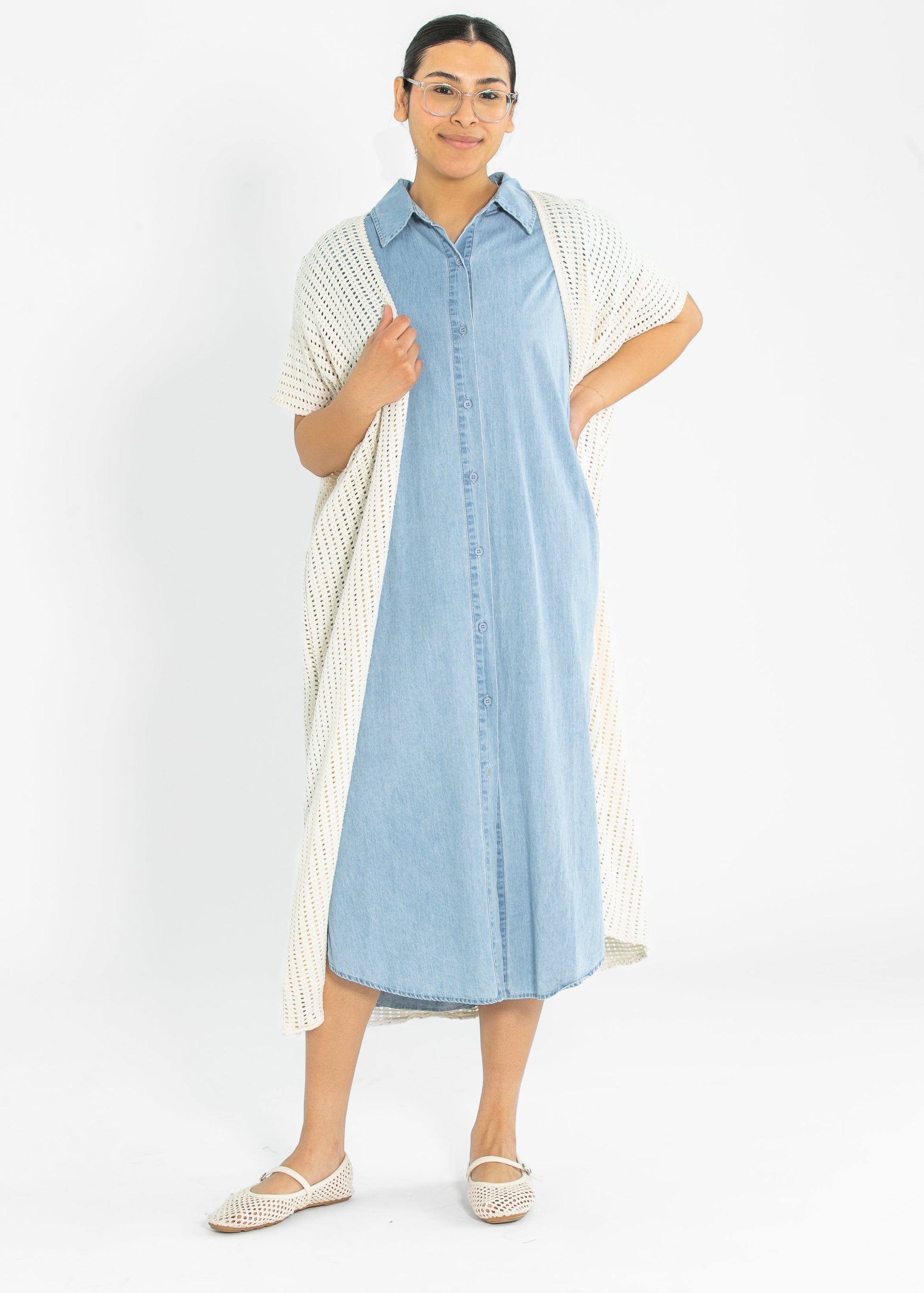 Cheese Board Short Sleeve Long Kimono FF Layering Essentials