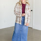 Chestnut Button Up Flannel Top FF Tops