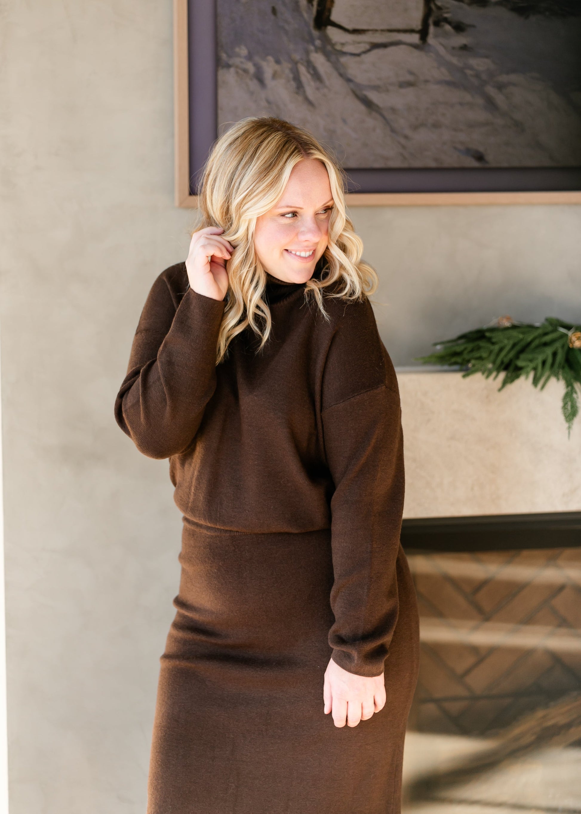 Chocolate Brown Turtleneck Sweater Chocolate Brown Turtleneck Sweater