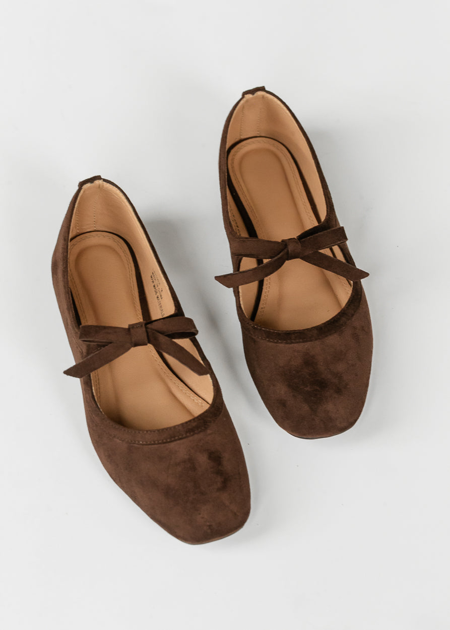 Chocolate Mary Jane Flat Shoes