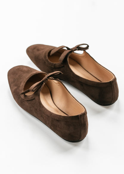 Chocolate Mary Jane Flat Shoes