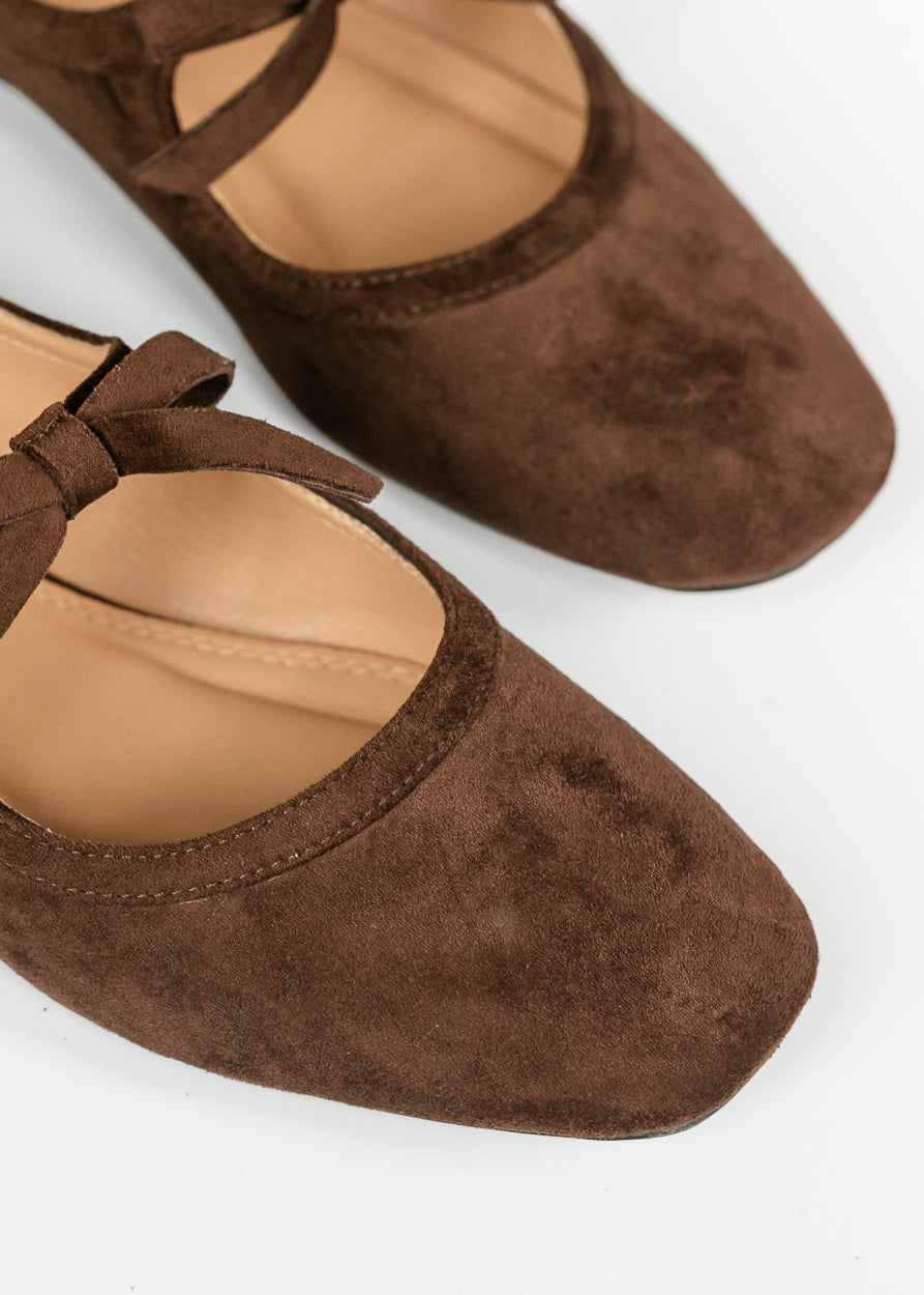 Chocolate Mary Jane Flat Shoes