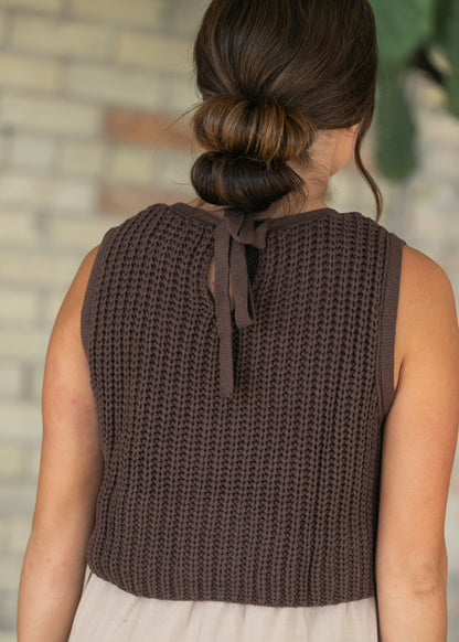 Chunky Knit Mixed Media Midi Dress FF Dresses