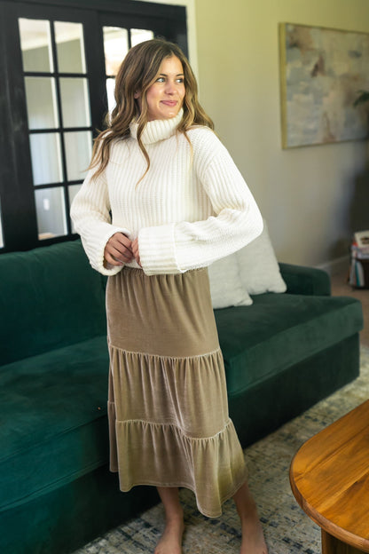 Chunky Knit Turtle Neck Sweater FF Tops