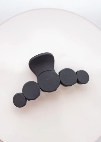 Circle Matte Hair Claw Clip Accessories Black
