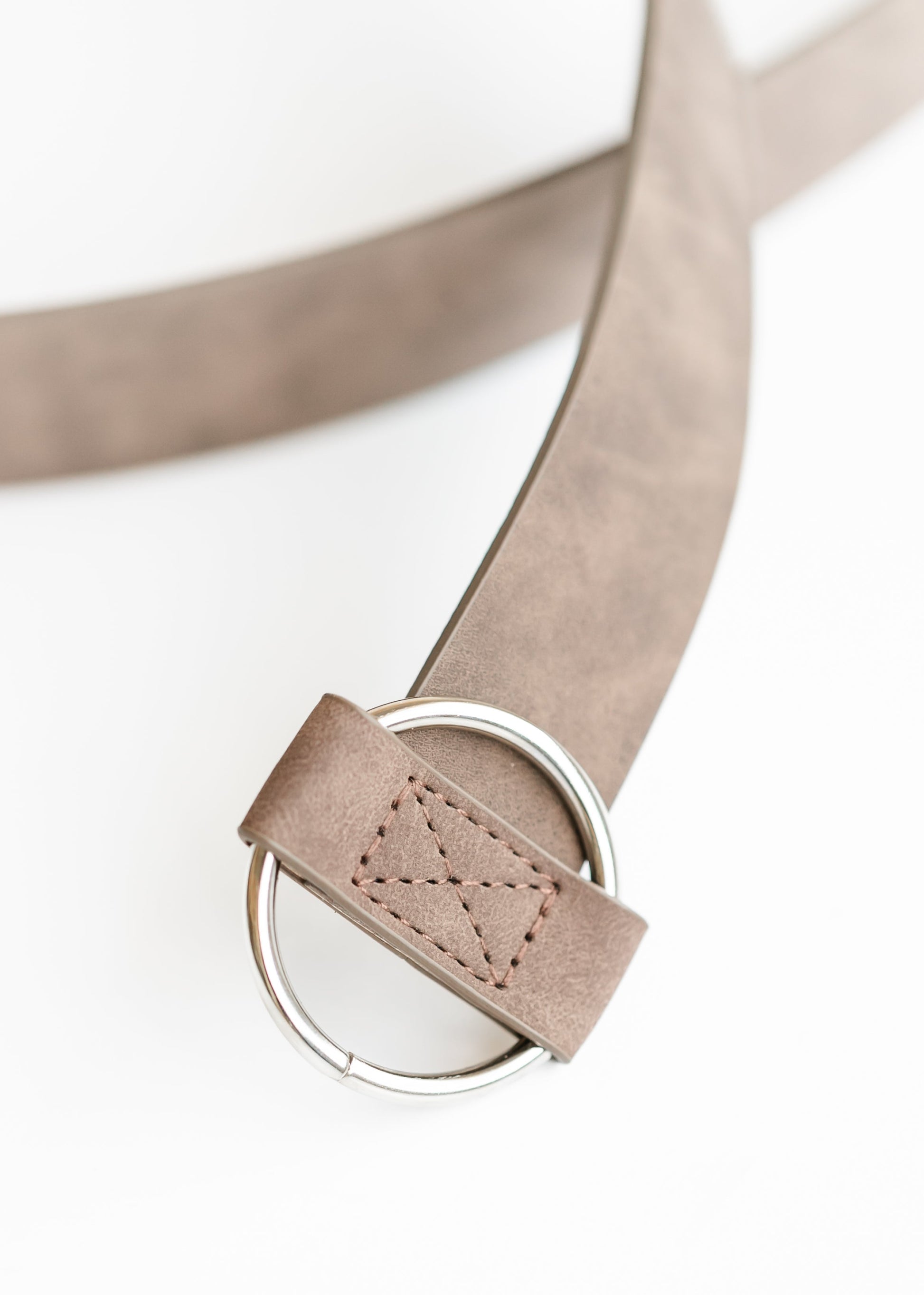 Circle Slide Buckle Suede Belt Accessory