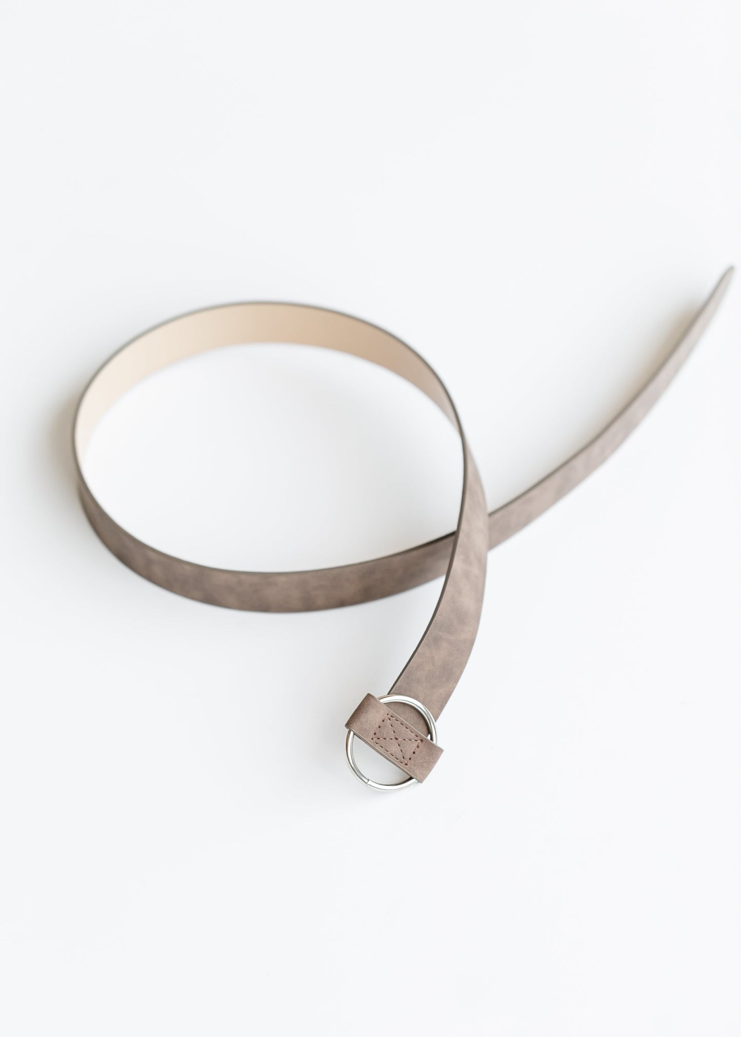 Circle Slide Buckle Suede Belt Accessory