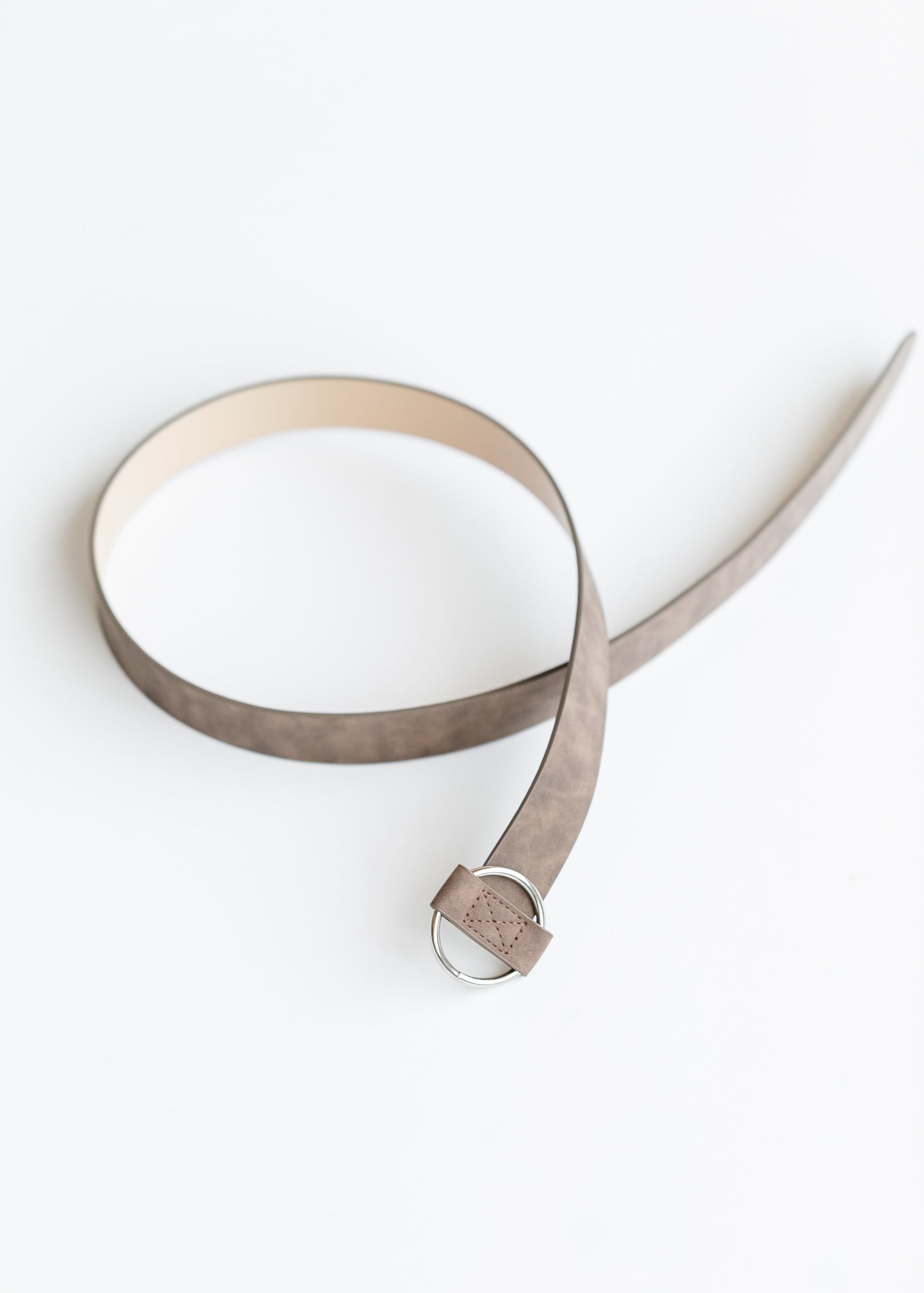 Circle Slide Buckle Suede Belt Accessory