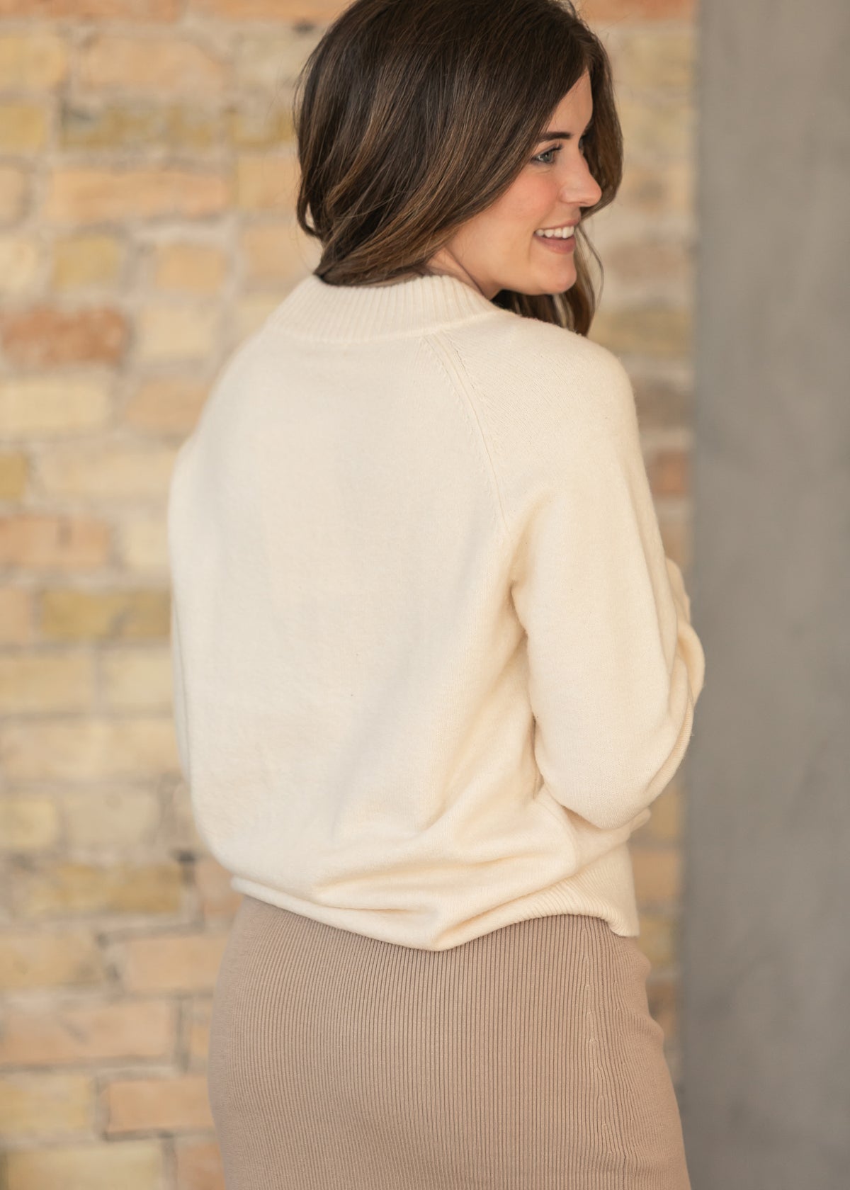 Clara Ivory Raglan Sweater IC Tops