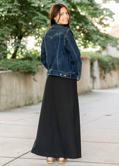 Clarise Black Premium Knit Maxi Skirt IC Skirts