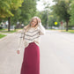 Clarise Burgundy Premium Knit Maxi Skirt - FINAL SALE IC Skirts