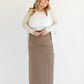 Clarise Premium Knit Maxi Skirt IC Skirts Taupe / XS