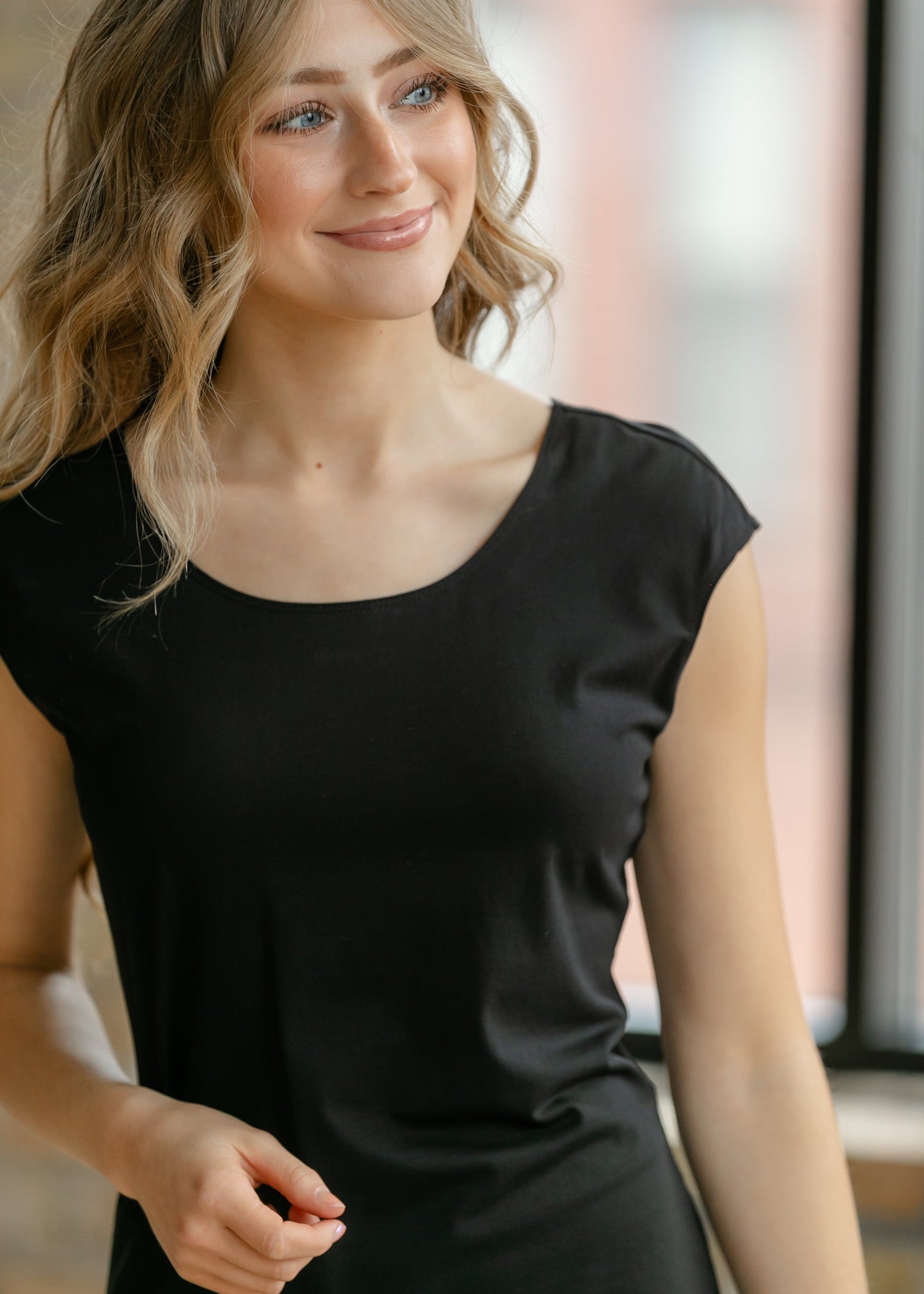 Classic Black Cap Sleeve Tank IC Layering Essentials