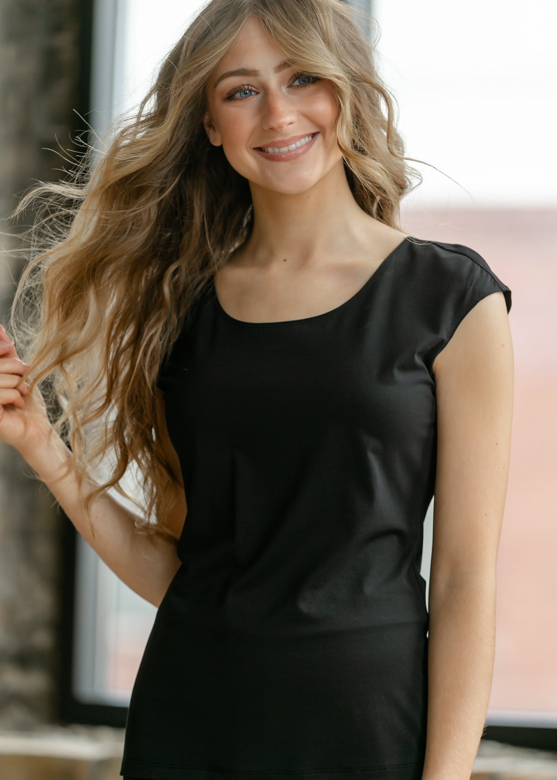 Classic Black Cap Sleeve Tank IC Layering Essentials 2XL