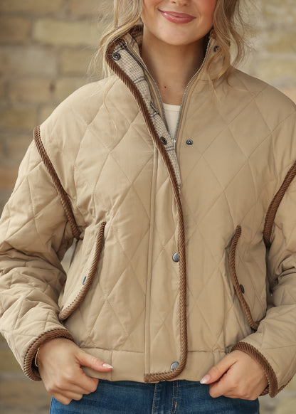 Classic Corduroy Trim Button Front Jacket FF Layering Essentials