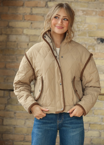 Classic Corduroy Trim Button Front Jacket FF Layering Essentials