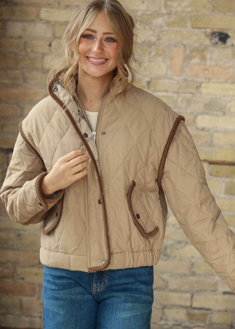 Classic Corduroy Trim Button Front Jacket FF Layering Essentials XS