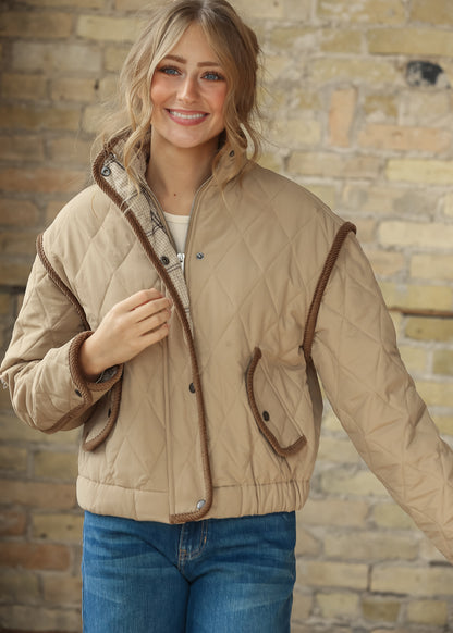 Classic Corduroy Trim Button Front Jacket FF Layering Essentials XS