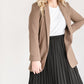 Classic Open Front Blazer FF Tops Brown / S