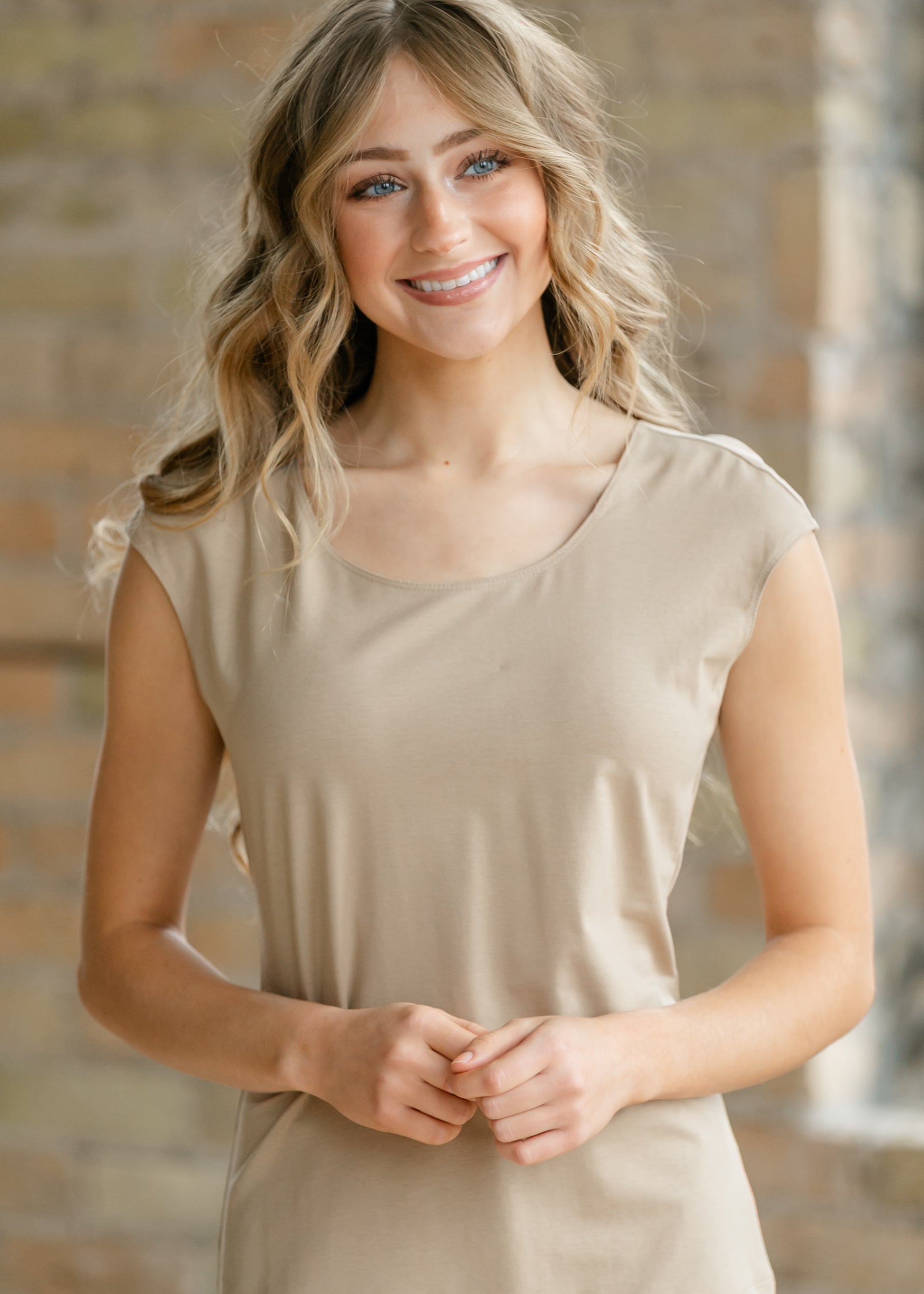Classic Tan Cap Sleeve Tank IC Layering Essentials