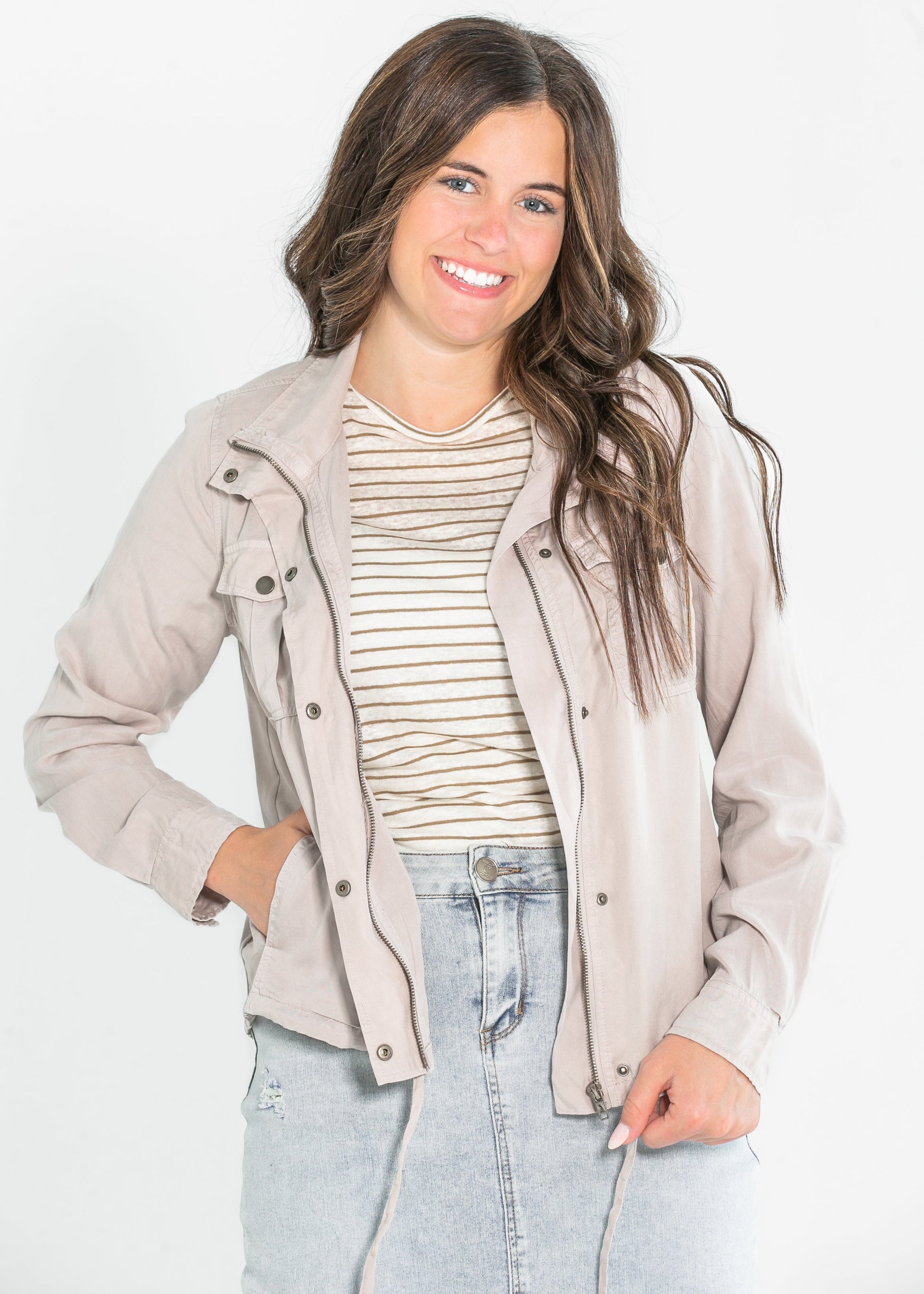 Classic Tencel Utility Jacket FF Tops