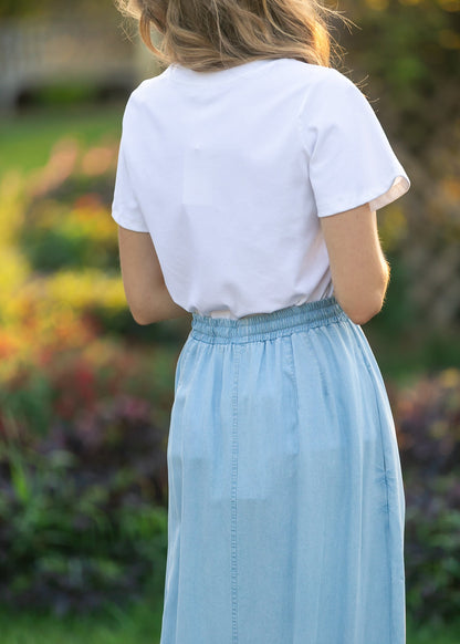 Cleo Chambray Tie Maxi Skirt IC Skirts