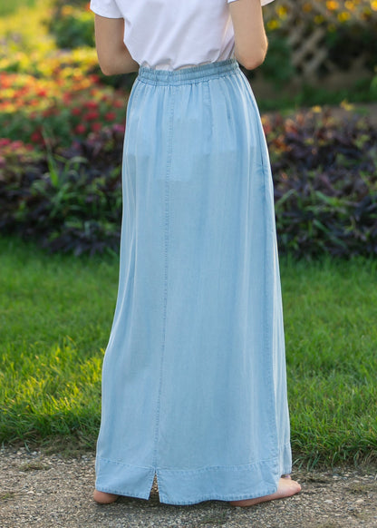 Cleo Chambray Tie Maxi Skirt IC Skirts