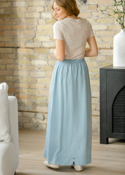 Cleo Chambray Tie Maxi Skirt IC Skirts