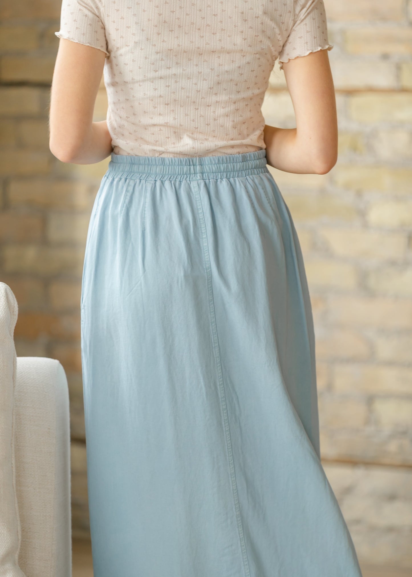 Cleo Chambray Tie Maxi Skirt IC Skirts
