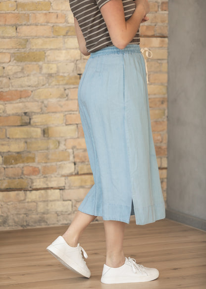 Cleo Chambray Tie Midi Skirt IC Skirts