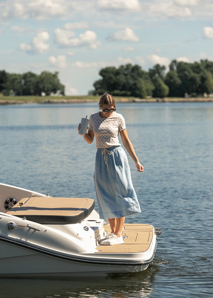 Cleo Chambray Tie Midi Skirt IC Skirts