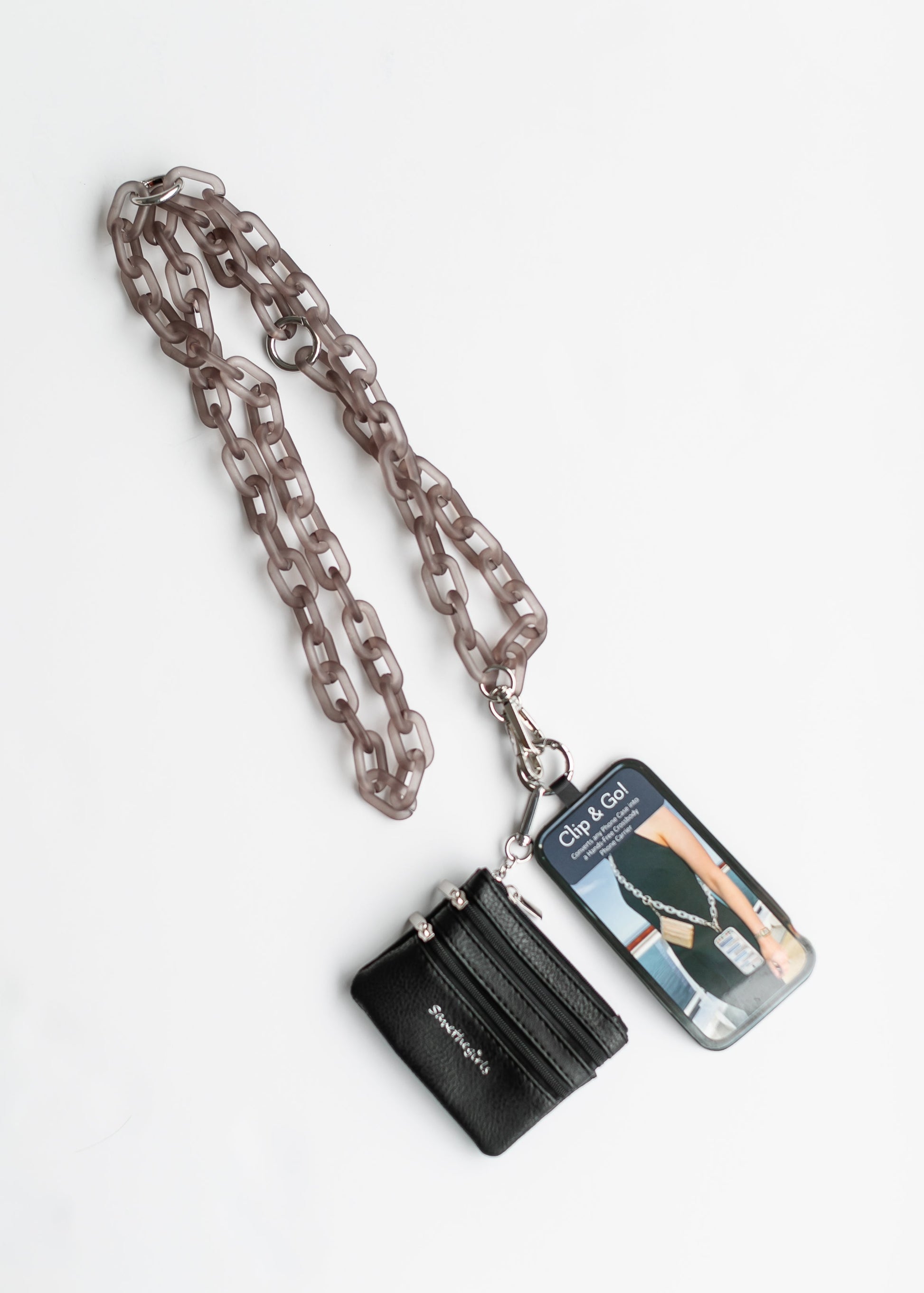 Clip & Go Crossbody Chain Strap Accessories Black