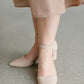 Closed Toe Ankle Strap Heel Shoes