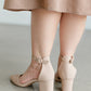 Closed Toe Ankle Strap Heel Shoes